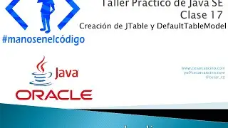 Clase 17 Taller Práctico de Java. Creación de JTable y DefaultTableModel