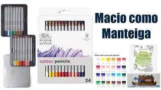 Esse l&aacute;pis de cor &eacute; macio como manteiga | WINSOR & NEWTON colour pencils 24 cores 