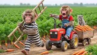 🔥🐒 Monkey NaNa Carrot Harvest Turns Into Chaos! He Spots a Farm Thief and Starts a Wild Chase! 🍐🚨💥