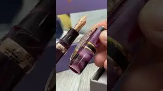 Dip testing this Visconti Homo Sapiens Iris Garden fountain pen for our pen pal, @alexandrasartinsan