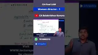 Women director part-1. CA Final law Appointment and qualification of directors #shorts #cafinal