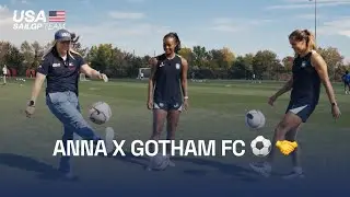 Анна Вайс проверяет свои футбольные навыки вместе со звёздами Gotham FC! ⚽️🗽