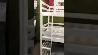 401302 White Triple Bunk Bed Twin Size