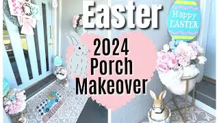 Blush Pink Easter Porch Makeover 2024 | Decorating And Diy With Me!
