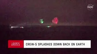 SpaceX capsule splashes down with ISS crew of four