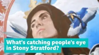 Queen Eleanor mural painted in Stony Stratford