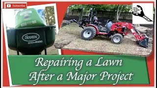Easy Grass seeding and remediating your yard after repairs; Simple: Lawn Starter, Seed and Water!!