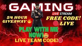🔥 Free Fire Live Stream 24/7 | Team Code Giveaway Every Match 🎁 | Join Now! #freefirehindilive#live