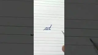 Write ad in cursive handwriting || Super clean Hand writing in english ||