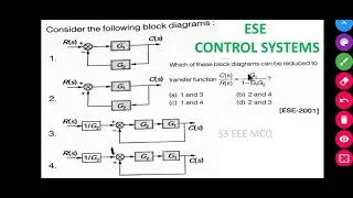ESE 2001 Control systems MCQ