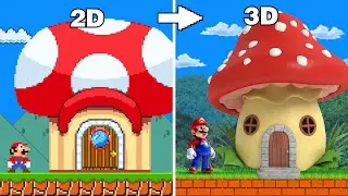 Марио пытается пройти Super Mario Bros., но всё превращается в трёхмерное изображение...