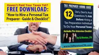FREE Tax Preparer Hiring Guide - 12 Questions to Ask Before Hiring a Personal Tax Preparer
