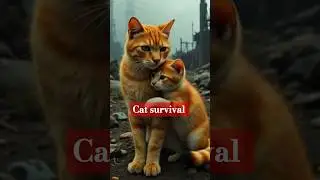 Survival of Cats in a Post-Apocalyptic World | Heartwarming Feline Story #cat #ai #survival #shorts