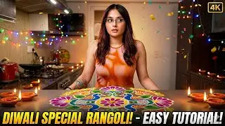 Diwali 🪔 Special Rangoli | First time with easy steps | How to make 