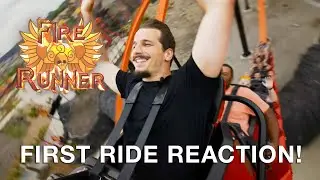 My First Ride on FIRE RUNNER - Lost Island's BRAND NEW Single Rail Coaster!