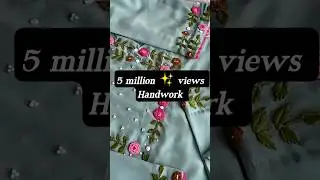 ✨💫🆕Hand embroidery for beginners/needle work#dm#satinstitch#shorts #embroidery#handwork#kadhaidesign