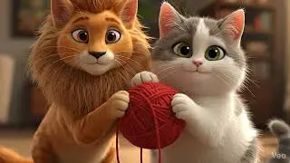 Maru & Crisi and the Giant Red Ball! 🧶 #shorts #animation #cats