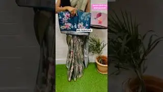 Beautiful Malai silk sarees with floral glass design print and rich pallu..