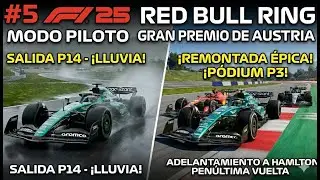 F1 25 MODO PILOTO ASTON MARTIN | GP de Austria #5 | Remontada bajo la Lluvia y Podio Épico  3º-🏆🌧️