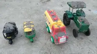 Truck mini tractor drive mudding | auto rickshaw wala khilona toys |