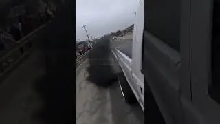 Diesel truck coal rolling Tesla protestors