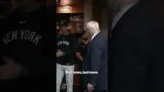President Trump had some words for the Yankees in the clubhouse before game vs. Tigers on 9/11 🇺🇸⚾️