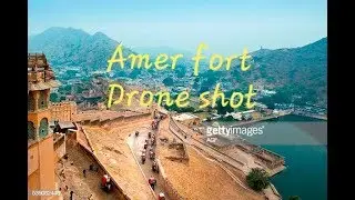 Amer fort drone shot in jaipur , rajasthan