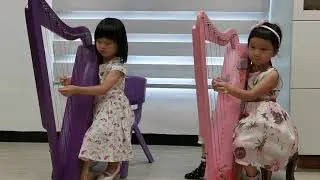 Heartstrings Harp centre HK 豎琴中心 children harp Buzzing Bee ( Harp Duet ）Aimee Tong Adeline Wong