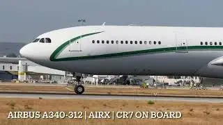 CR7 AND HIS TEAM ON BOARD | Airbus A340 take off from Faro Airport | AirX | FAO