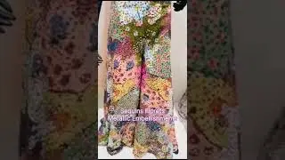 Aara Couture| Dadar W | Mumbai |MultiColor Abstract Print Spagetti Sleeved IndoWestern Palazzo Set