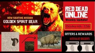 Golden Spirit Bear - Boar Vitalism Studies Pamphlet Locations - Weekly Update Oct 6th RDR2 Online