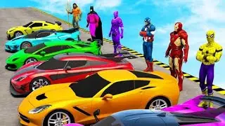 Car stunt game gadi wala game , power rangers Spider man game #spiderman #powerrangers 