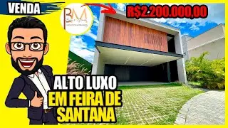 UMA CASA DE ALTO LUXO COM ESTRUTURA CONTEPORÂNEA NO CONDOMÍNIO RESERVA BANGALAY EM FEIRA DE SANTANA