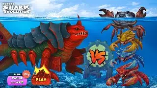 BEHELLMOTH SHARK VS ALL GIANT CRAB BOSS - BIG SHARK BATTLE - UNLOCKED ALL HUNGRY SHARK EVOLUTION