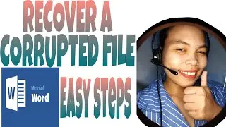 How to  RECOVER a CORRUPTED FILE in Microsoft Word? | Easy Steps