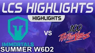 IMT vs 100 Highlights LCS Summer Season 2022 W6D2 Immortals vs 100 Thieves by Onivia