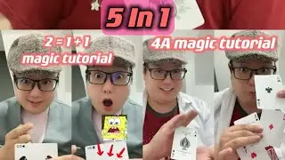 5 In 1 Close Up Card magic Tutorial!!!! #magic #closeupmagic #magictutorials #cardmagictricks