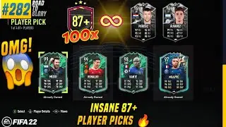 OMG! BROKEN 100x 87+ PLAYER PICKS - 96 SHOWDOWN ALVAREZ & PERISIC | FIFA 22 &bull; Road To Glory #282🔥