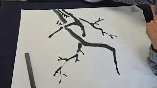 문인화 기법 사군자 매화 가지 쉽게 그리는 방법 