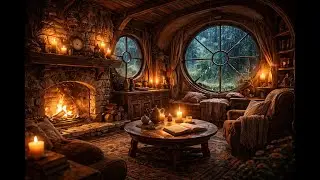 Cozy Rainy Cottage 🌧️ Fireplace Ambience | Deep Focus & Calm for Studying & Reading (3 Hours)