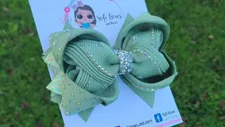 Moño en tendencia estilo Rose super fácil de hacer con listón de 4 cm (Laço Rose)