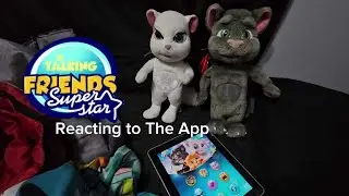 My Talking Tom and Talking Angela Superstar reacting to Talking Friends Superstar app