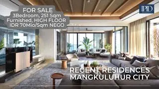[FOR SALE] Regent Residences Jakarta. 3Bedroom + 2Bathroom .Private Pool Brand NEW .IDR 70Mio/Sqm