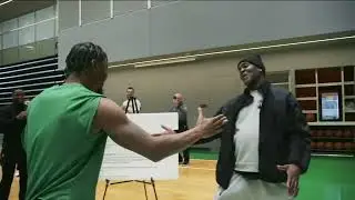 Gary Payton Surprises Marcus Smart With #KiaDPOY Award!