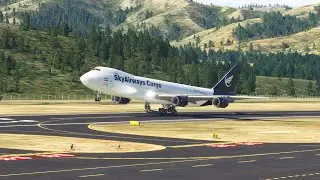 Heavy Jet Takeoff! Boeing 747 from Aspen