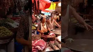 Life at a Wild Meet Market #seafood #food #fish #cooking #animalsmarket #meatmarket