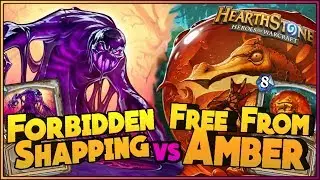 Hearthstone - Free From Amber vs Forbidden Shaping - Funny and lucky Rng Moments