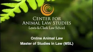 Online Animal Law Master of Studies in Law (MSL)