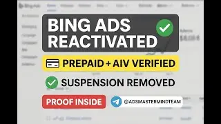 Bing Ads Reactivated Account | Prepaid Balance + AIV Verified | Campaign Spending Proof