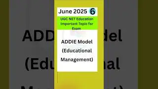 Class - 6 ADDIE Model #ugcneteducation #youtubeshorts #shortsfeed #shortsvideo